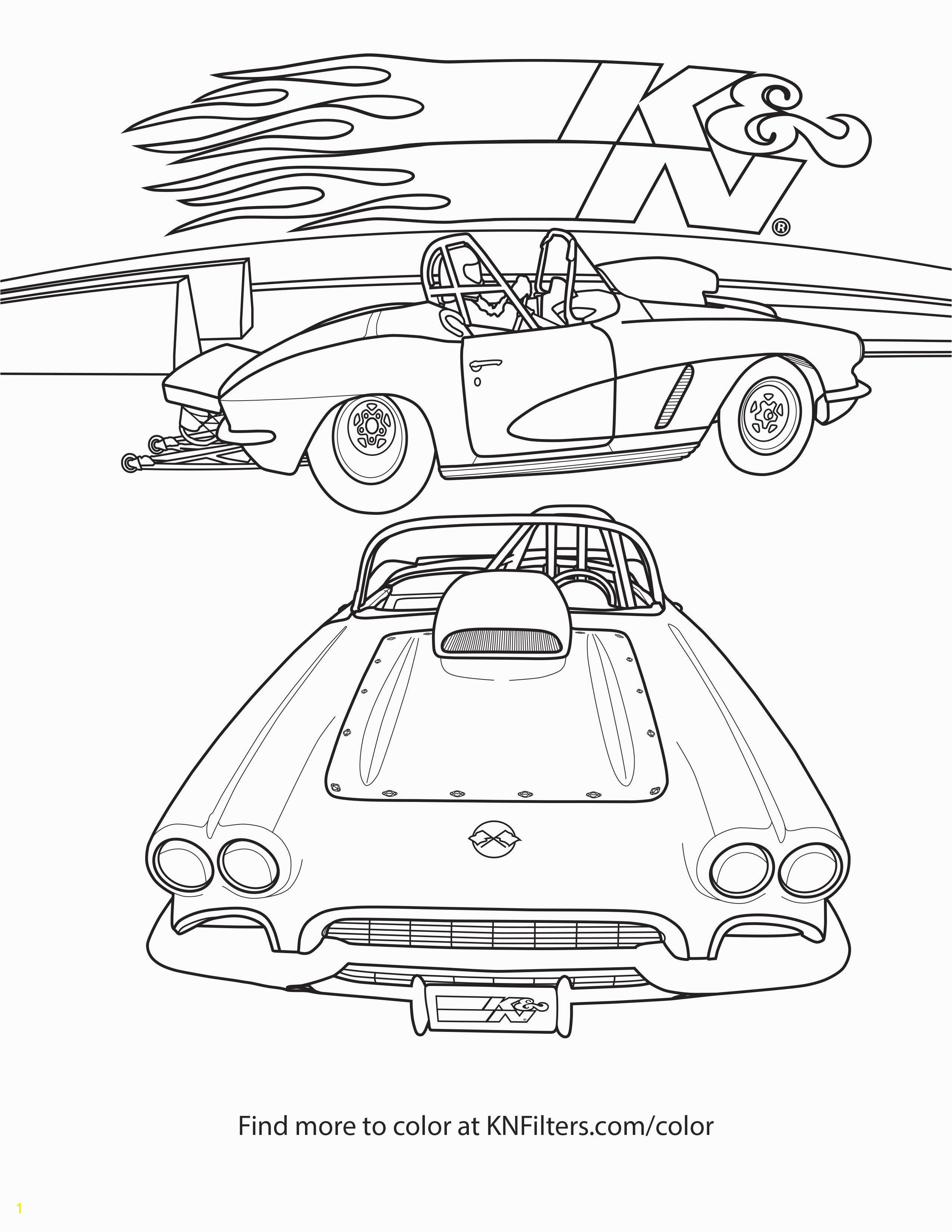 Chevrolet Corvette K&N Printable Coloring Page