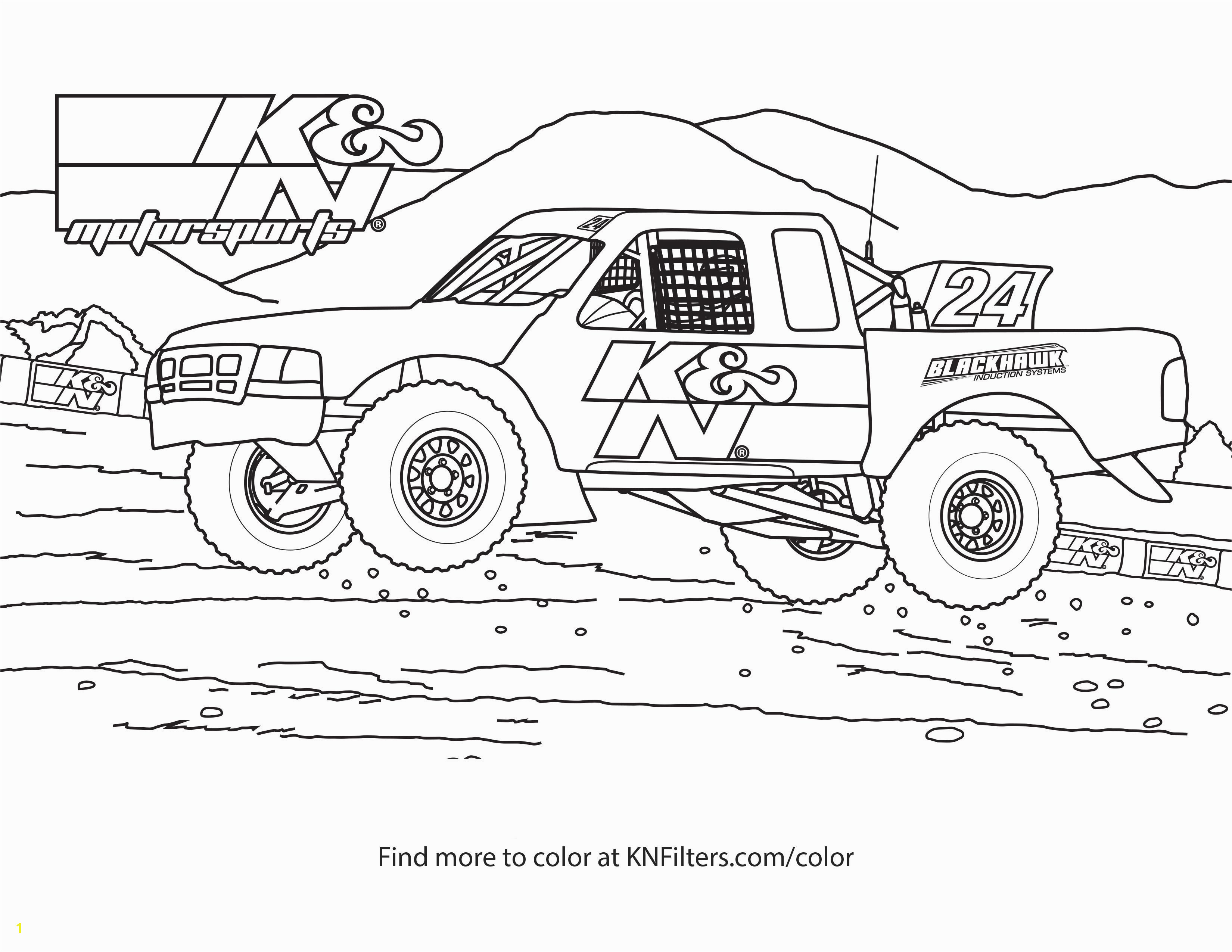 f Road Truck K&N Printable Coloring Page