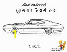 YesColoring Coloring Page of the Gran Torino Car of Clint Eastwood Movie Cars Coloring Pages