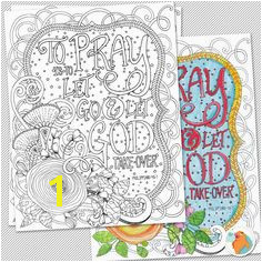 Bible Coloring Page Printable DIY To Pray is to Let go & let god