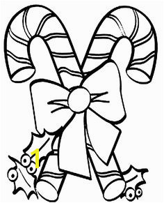 Christmas candy cane coloring page