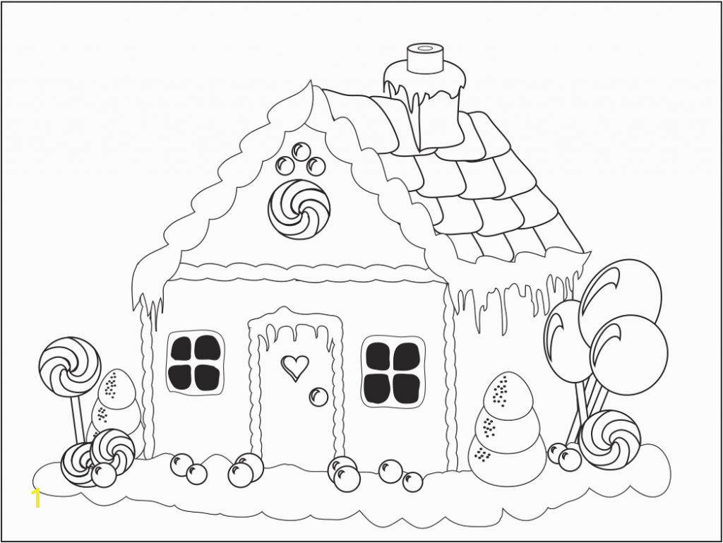 Christmas gingerbread house outline