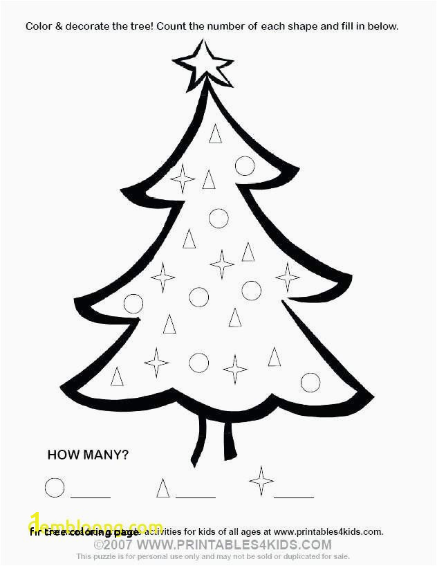 Fir Tree Coloring Page Xmas Tree Coloring Pages New Lovely Printable Christmas Tree