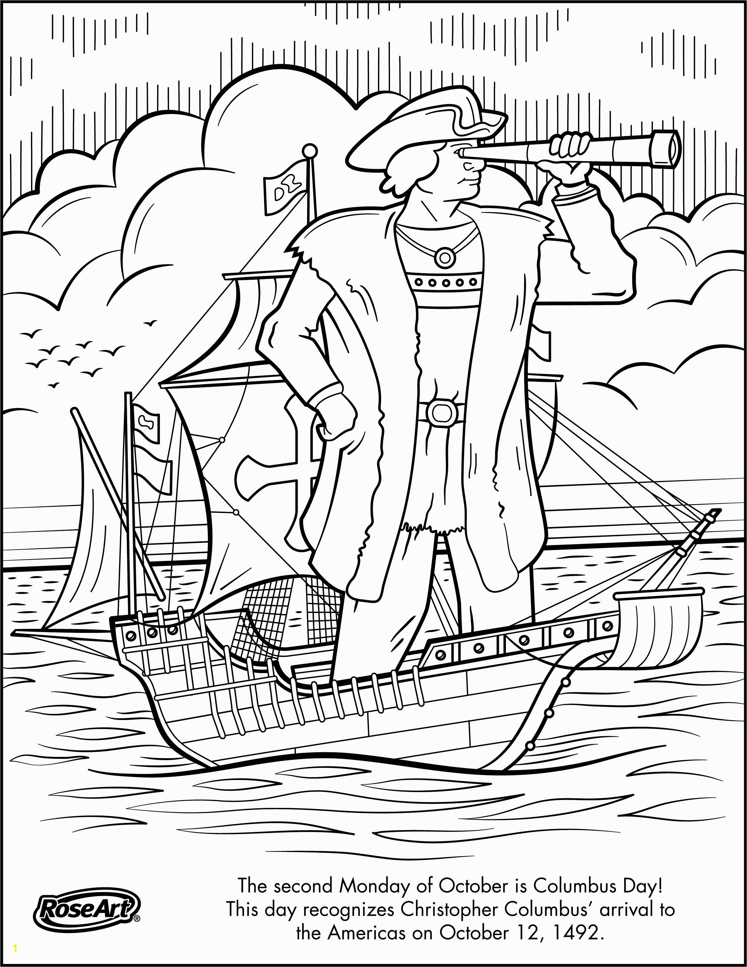 Christopher Columbus Coloring Page Engage Younger Kids with Columbus Day with Printable Coloring Pages