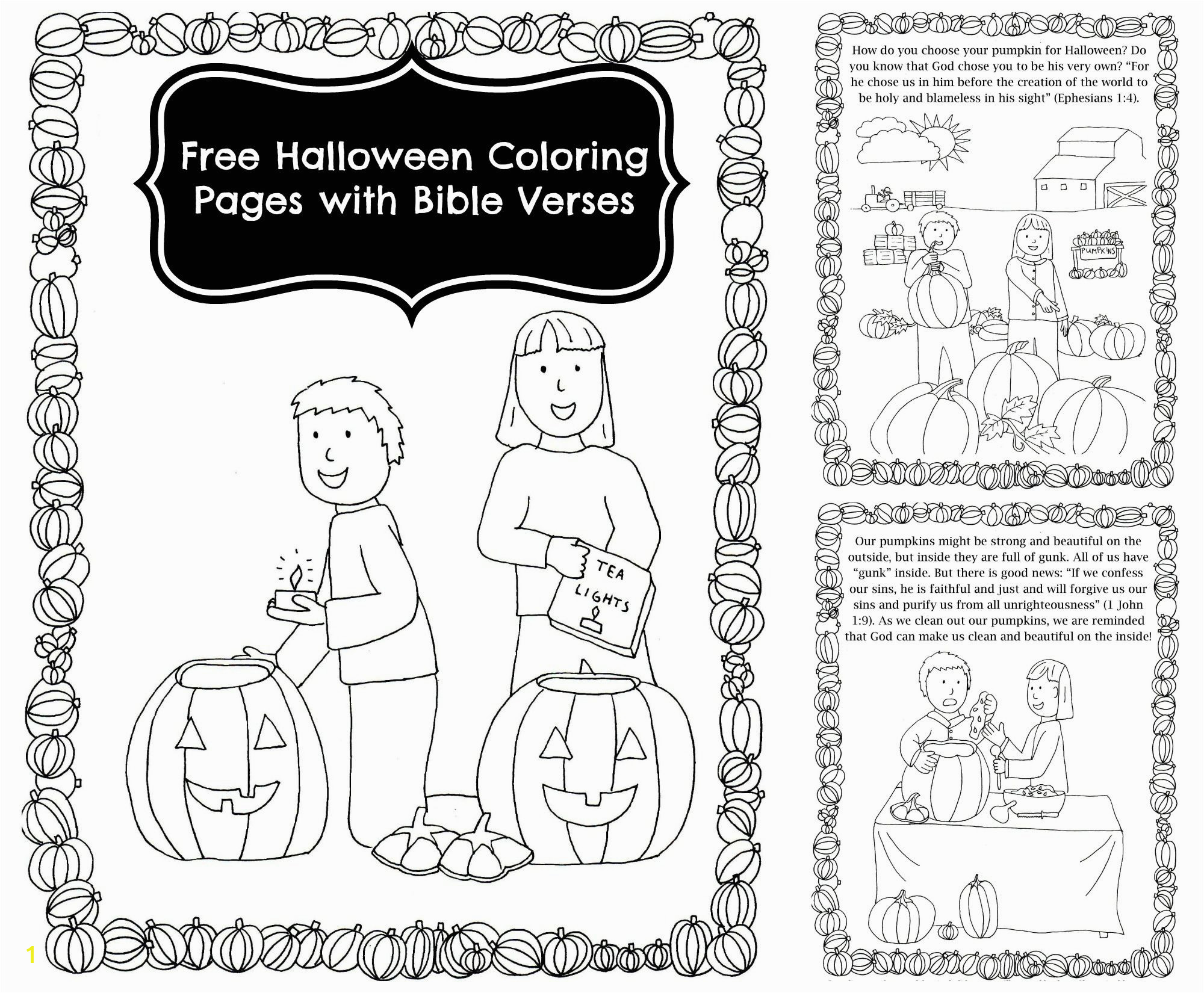 Free Pumpkin Story Coloring Book with Bible Verses