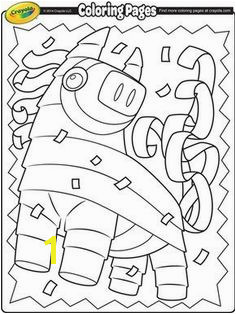 Color this playful pi±ata in celebration of Cinco de Mayo