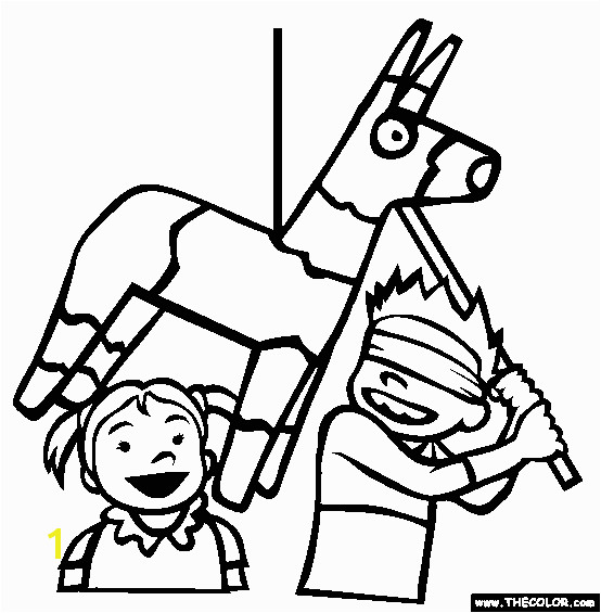 Pinata Coloring Page