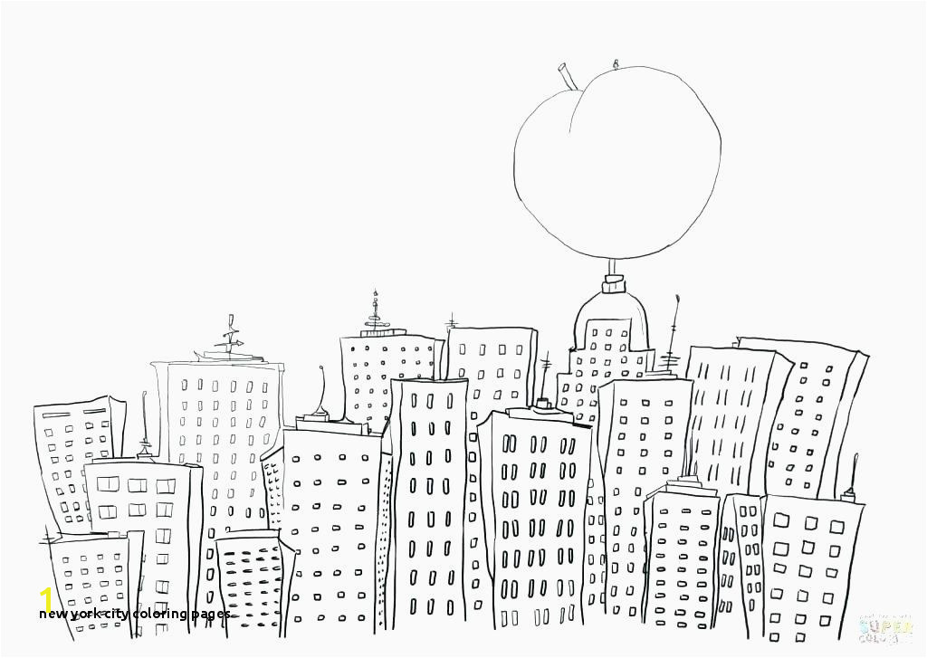 New York City Coloring Pages Lovely New York City Coloring Pages New York Skyline Drawing Color