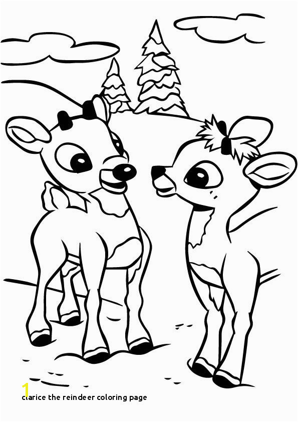 Clarice the Reindeer Coloring Page 21 Clarice the Reindeer Coloring Page