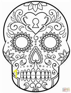 Day of the Dead Sugar Skull coloring page