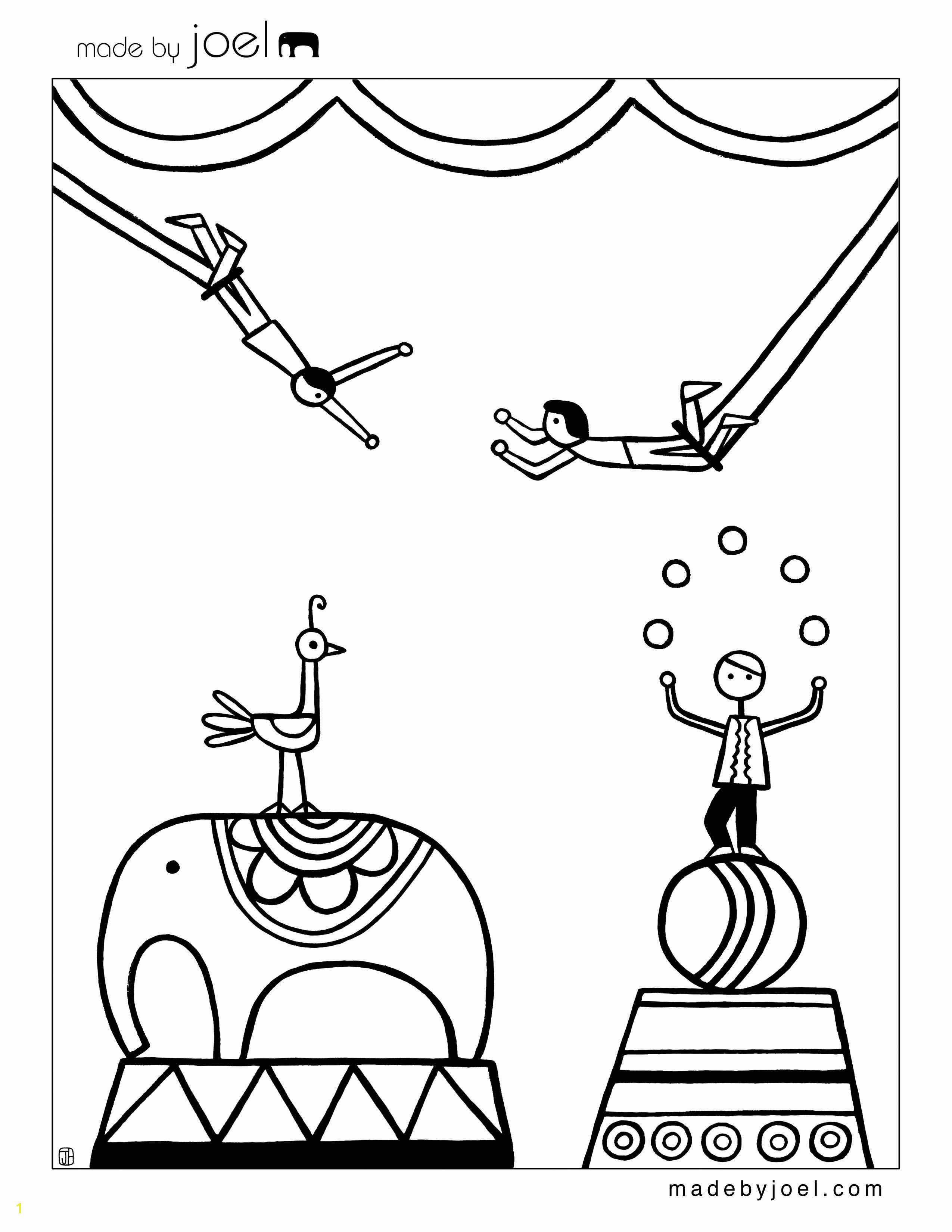 New Circus Coloring Sheets Made by Joel