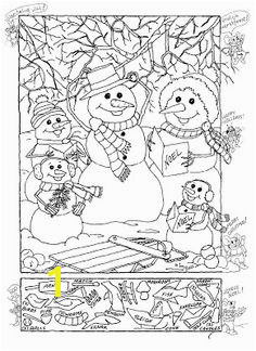 Snowman Hidden Picture Puzzle for Christmas Christmas Games Christmas Colors Christmas Printables