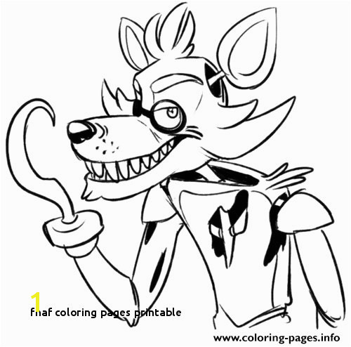 Fnaf Coloring Pages Printable Print Foxy Five Nights at Freddys Fnaf Coloring Pages