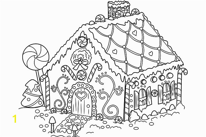 Gingerbread House High Quality Drawing