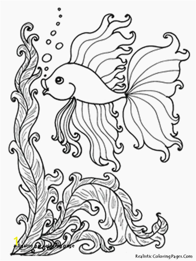 Coloring Pages Ocean Creatures Alligator Gar Coloring Page Beautiful Printable Ocean Animals