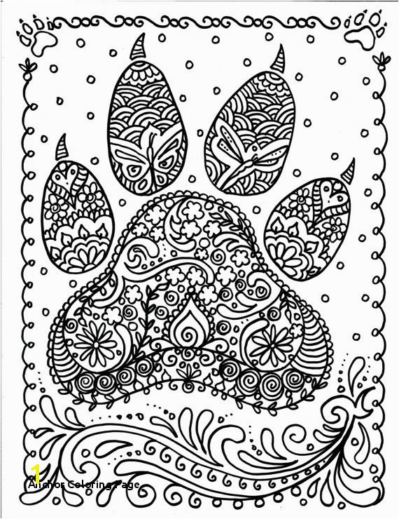 Anchor Coloring Page Instant Download Dog Paw Print You Be the Artist Dog Lover Animal