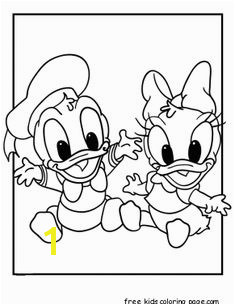 Printable Donald and Daisy Duck Baby Disney Coloring Pages Donald And Daisy Duck Coloring Books