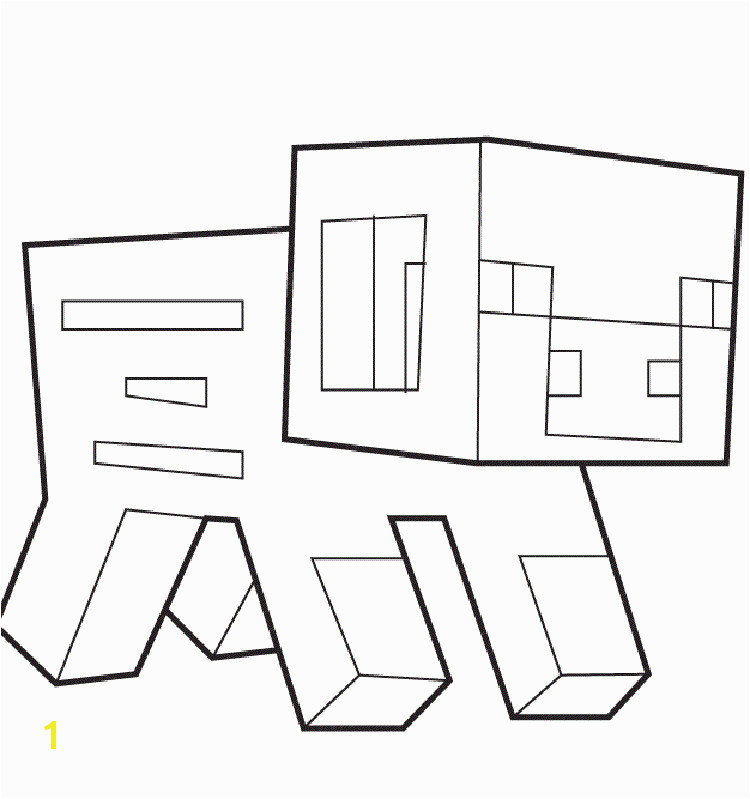 minecraft baby pig coloring pages
