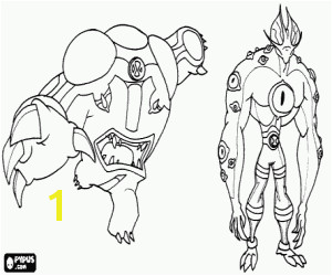 Cannonbolt and Eye Guy · BenWolf a Ben 10 alien coloring page