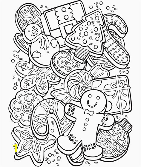 Coloring Pages Of Christmas Cookies Fresh Cookie Cookie Coloring Page