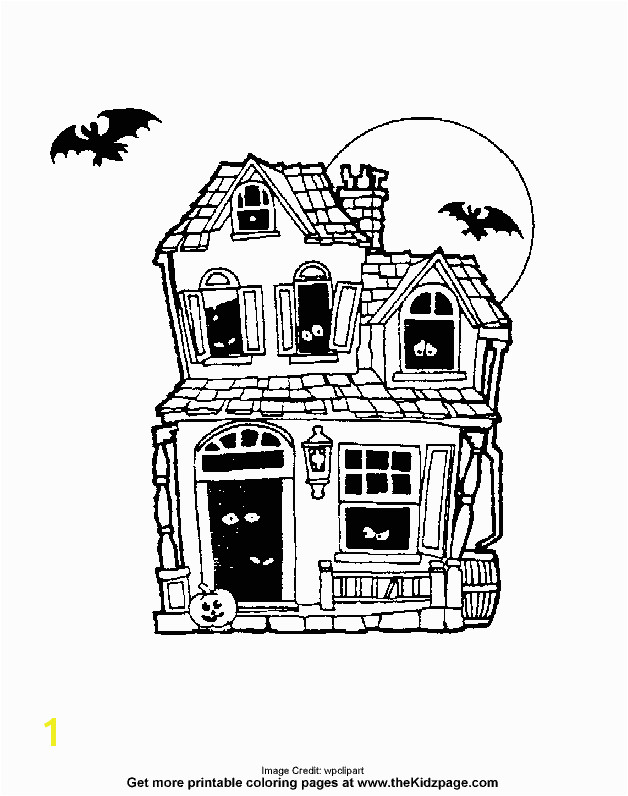 Halloween Haunted House Free Coloring Pages for Kids Printable Colouring Sheets House Colouring Pages