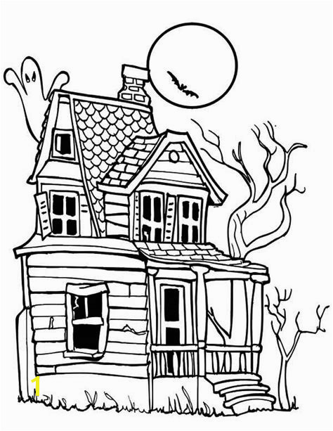 Haunted House Coloring Page Clipart Panda Free Clipart