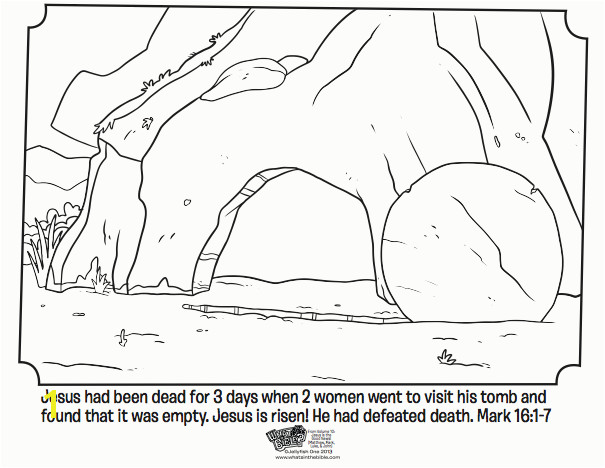 Jesus Empty tomb Coloring Page Coloring Pages Easter tomb