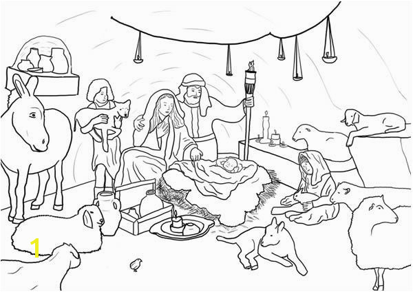 Nativity Jesus Born in Bethlehem in Nativity Coloring Page Jesus Born In Bethlehem In Nativity Coloring PageFull Size Image