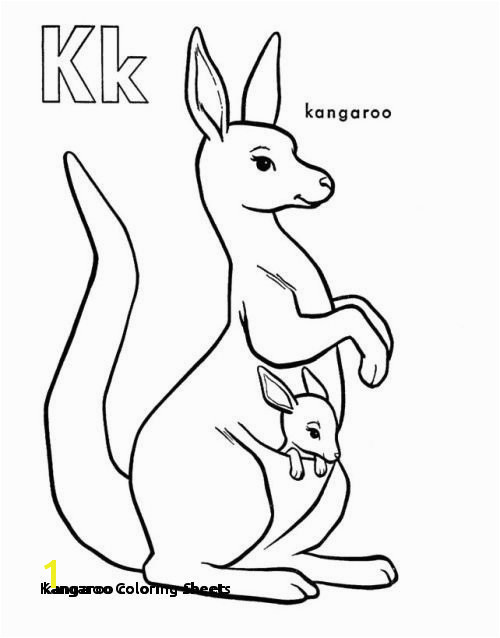 Kangaroo Coloring Sheet Kangaroo Colouring Page 2 Coloring Pages