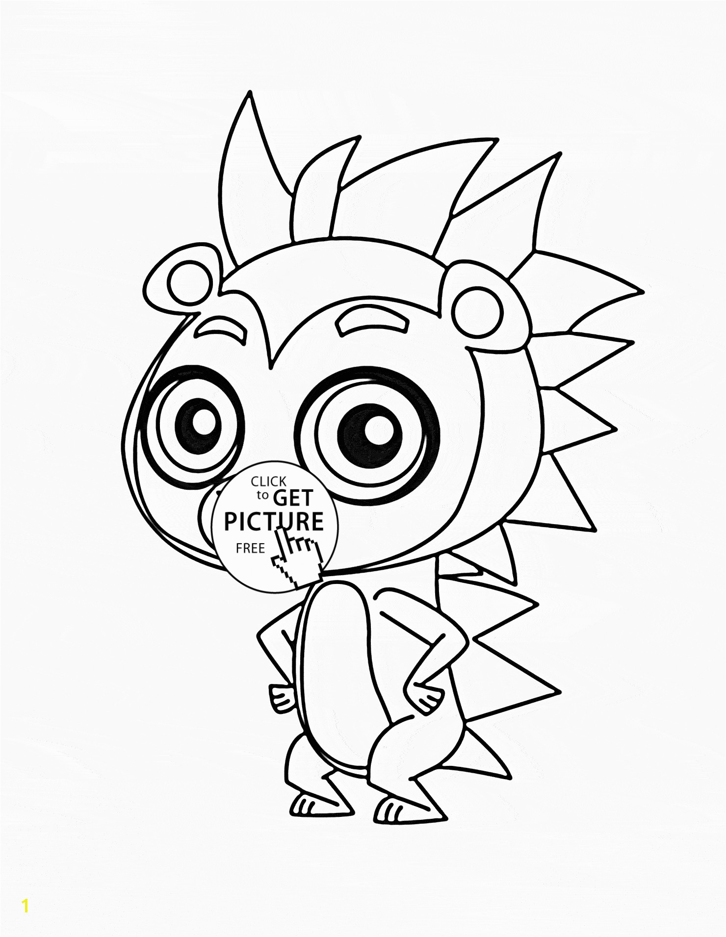 Littlest Pet Shop Rassell Ferguson coloring page for kids animal coloring pages printables free Wuppsy