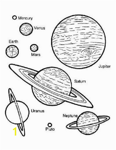 Preschool Space Coloring Pages Going to use this for an activity where the kids have to line up planets largest to smallest