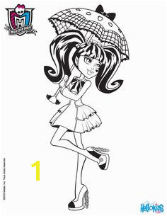 MONSTER HIGH coloring pages Draculaura s umbrella Umbrella Coloring Page Monster High Clothes Cool