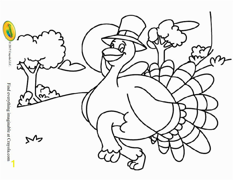 A Thanksgiving turkey wearing a pilgrim hat