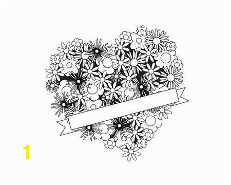 Coloring Pages Hearts and Flowers Awesome Coloring Page for Adult Od Kids Simple Floral Heart