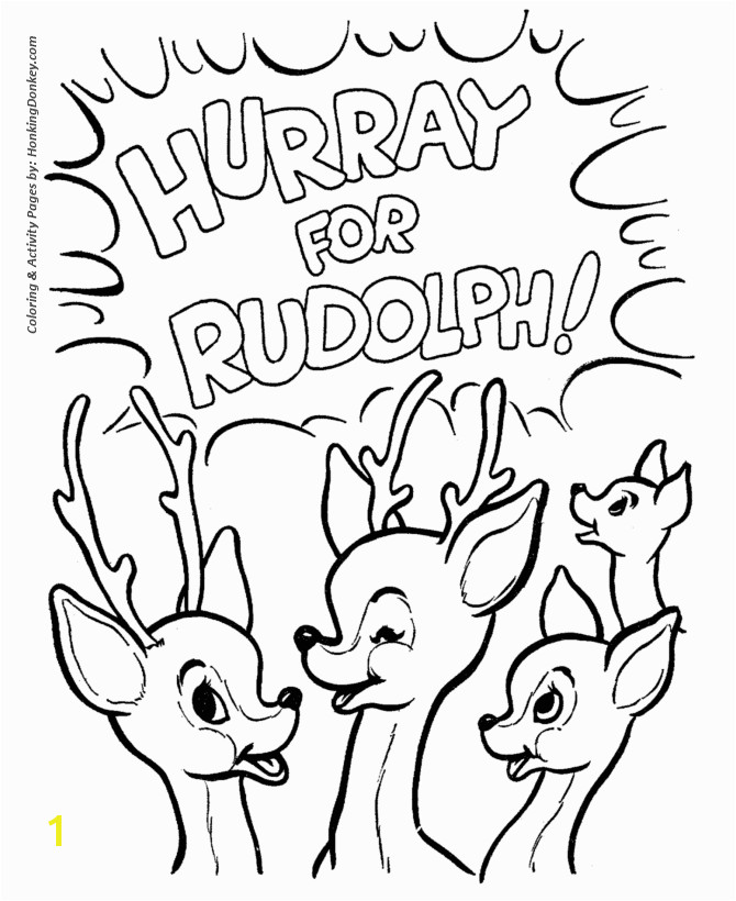 Rudolph Reindeer Coloring Page All of the other Reindeer Love Rudolph