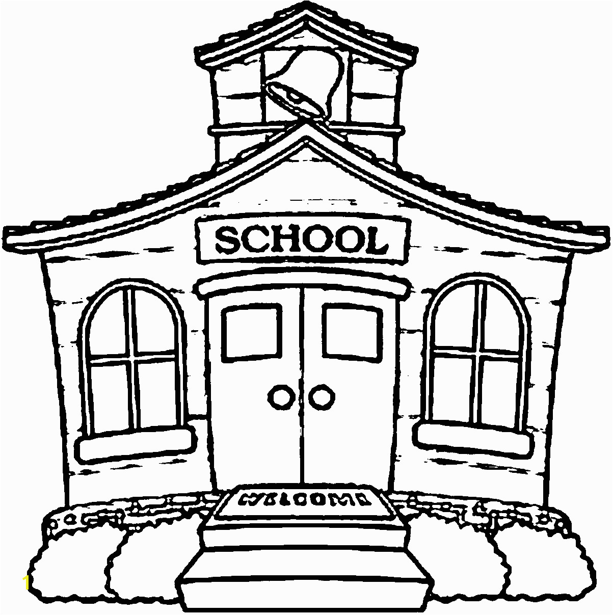 School Coloring Page 6