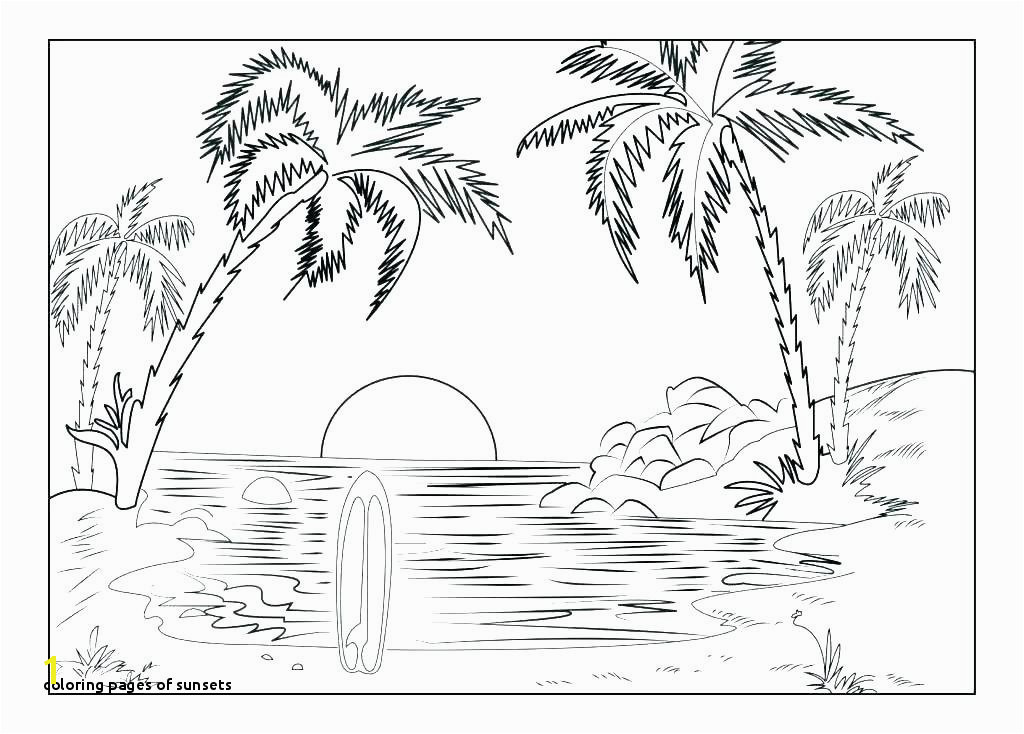Coloring Pages Sunsets island Coloring Page Sunset Coloring Pages Picture island Coloring