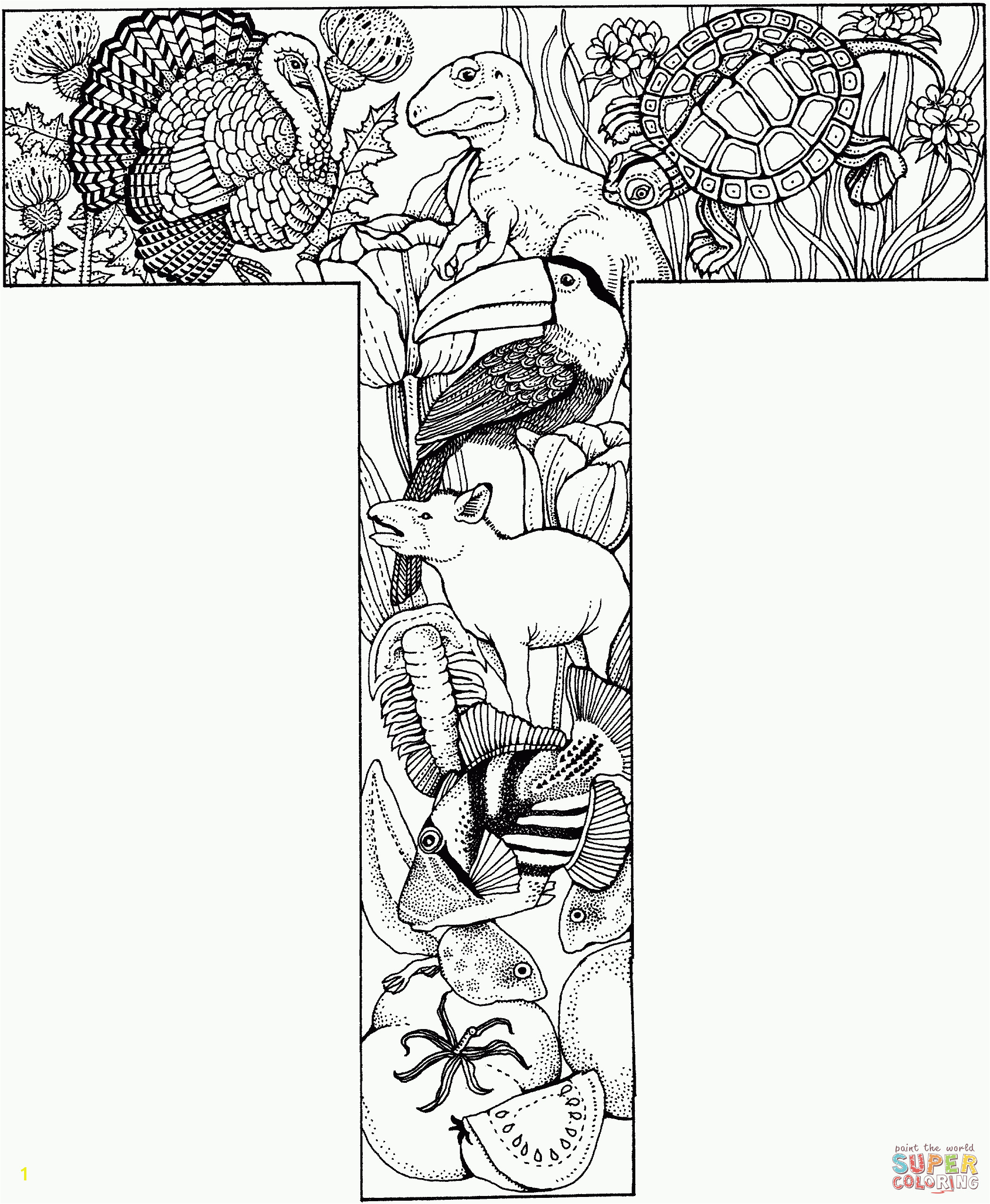 Coloring Pages Of the Letter T Letter T Coloring Pages