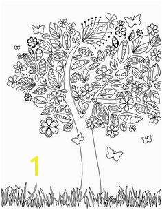 coloring page Tree Coloring Page Flower Coloring Pages Coloring Pages For Grown Ups