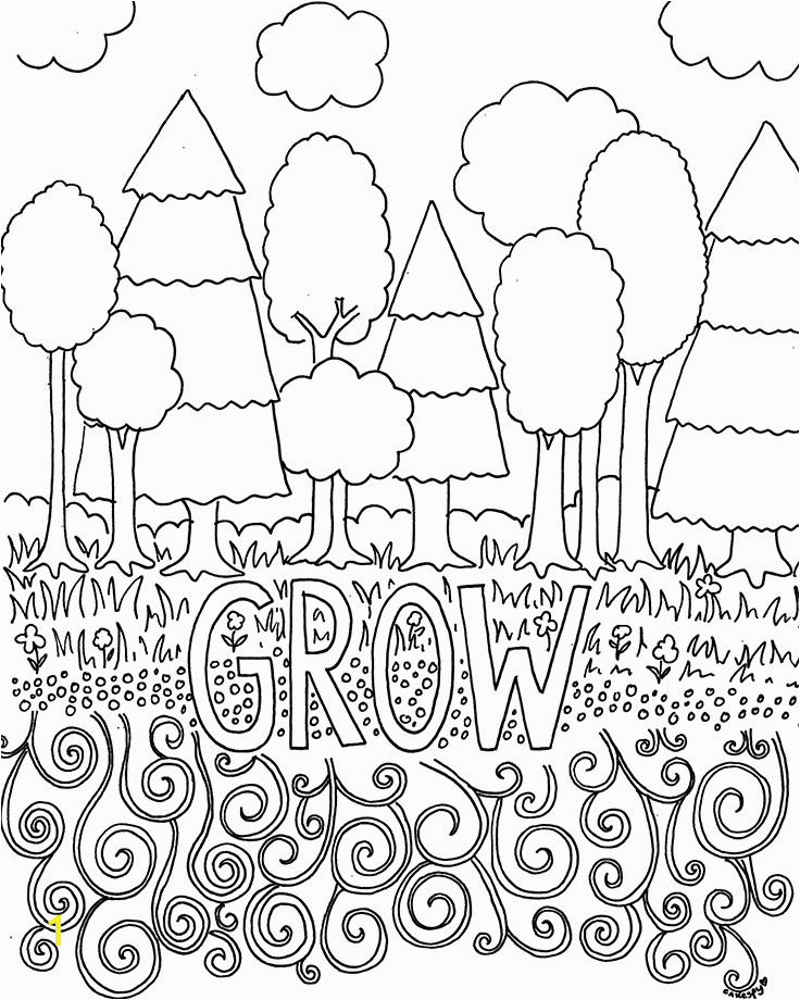 Coloring book page grow Coloring book page flowers