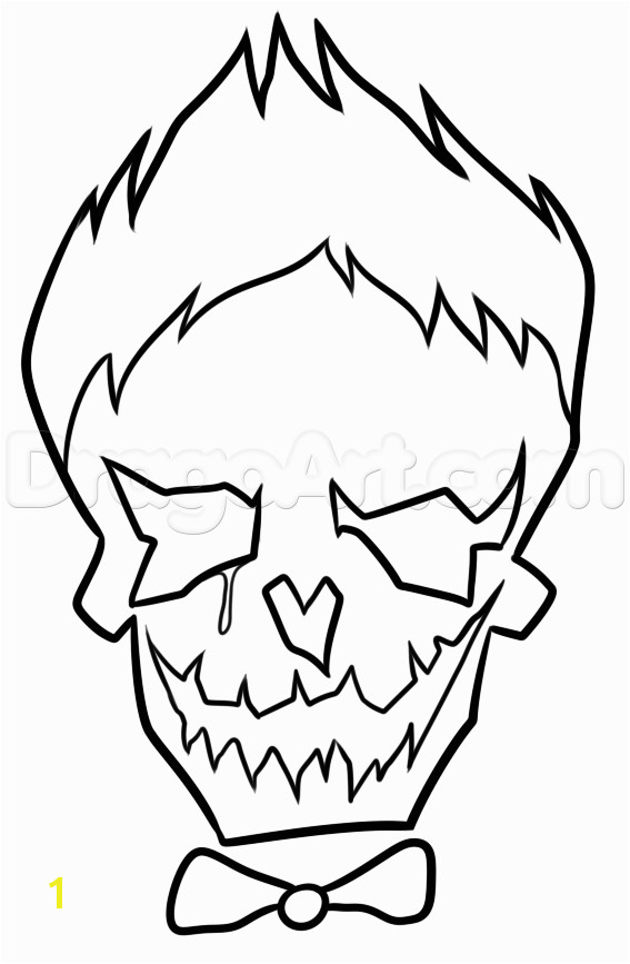 Suicide Squad Joker Skull Coloring