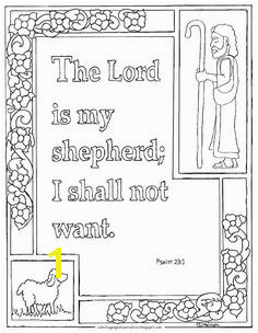 Coloring Pages for Kids by Mr Adron Printable Psalm 23 1 "