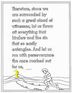 Coloring Pages for Kids by Mr Adron Run the Race Hebrews 12