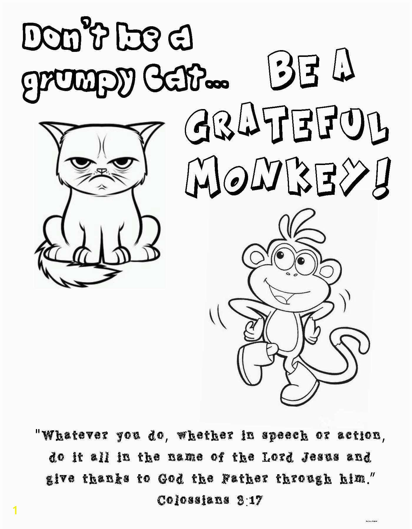 God Loves A Cheerful Giver Coloring Page Colossians 3 17 Coloring Page Grumpy Cat Boots From