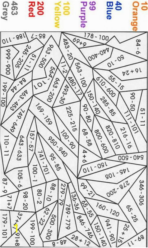 Cool Math Games Coloring Pages Hard Color by Number Printables