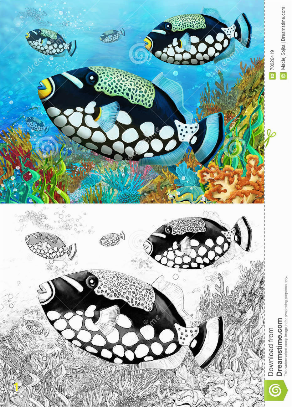 Coral Reef Coloring Pages the Coral Reef Small Colorful Coral Fishes with Coloring Page