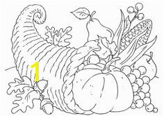 Coloring page thanksgiving basket Cornucopia Coloring Pages For Kids Printable Coloring Pages Coloring