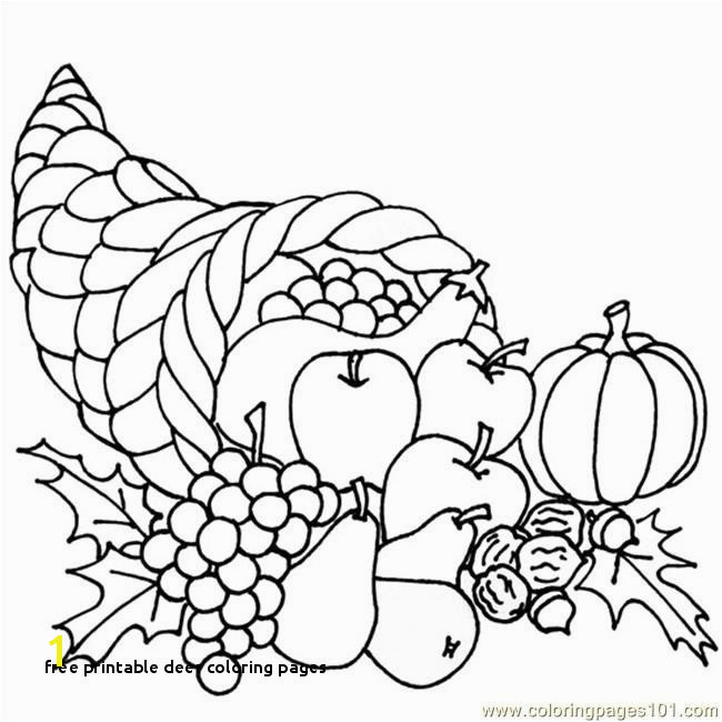 Free Printable Deer Coloring Pages Free Printable Cornucopia Coloring Pages