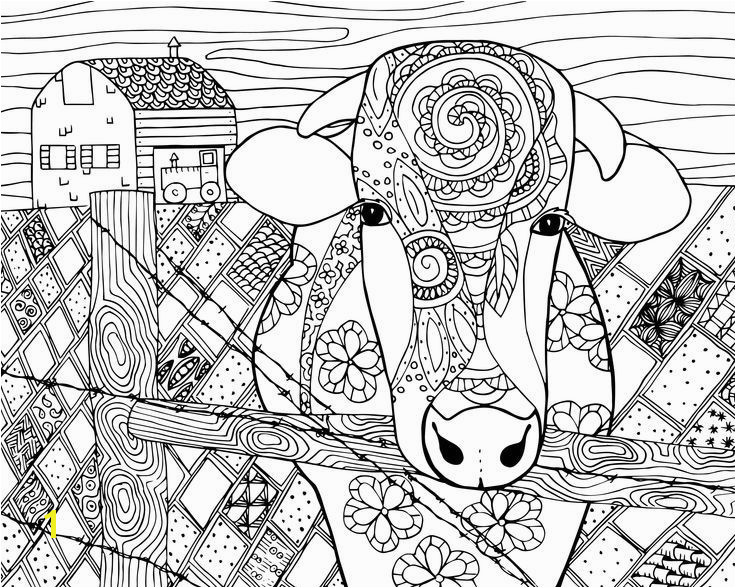 Cow Head Coloring Page Free Cow Animal Coloring Page for Adults Coloring Pages