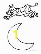 Cow Jumped Over the Moon coloring page